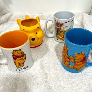 WALT DISNEY WINNIE THE POOH SET OF FOUR MUGS